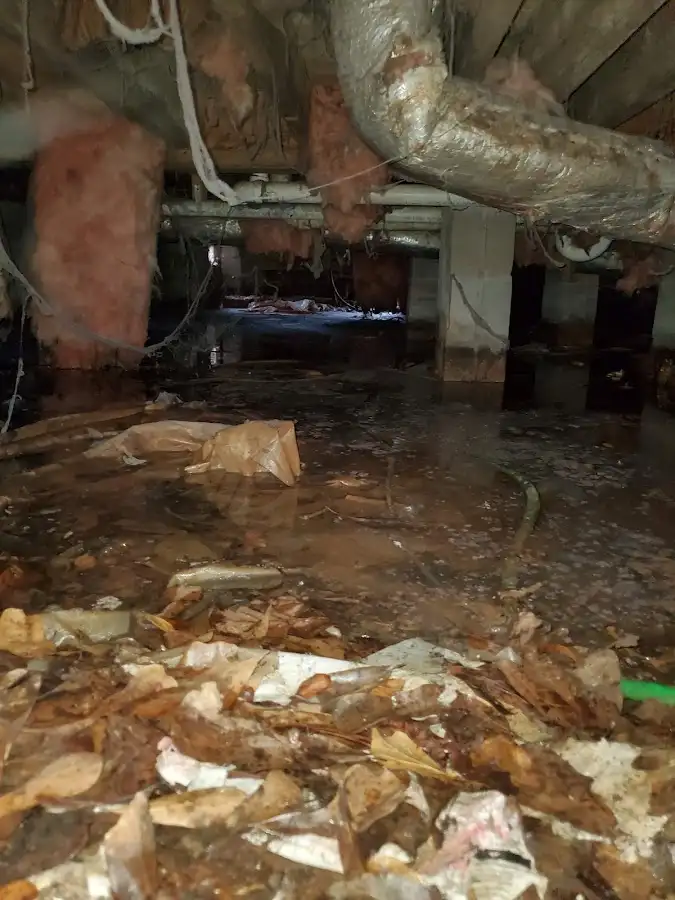 Crawl space flood assessment for Commercial Water Damage Restoration in Rio Rancho