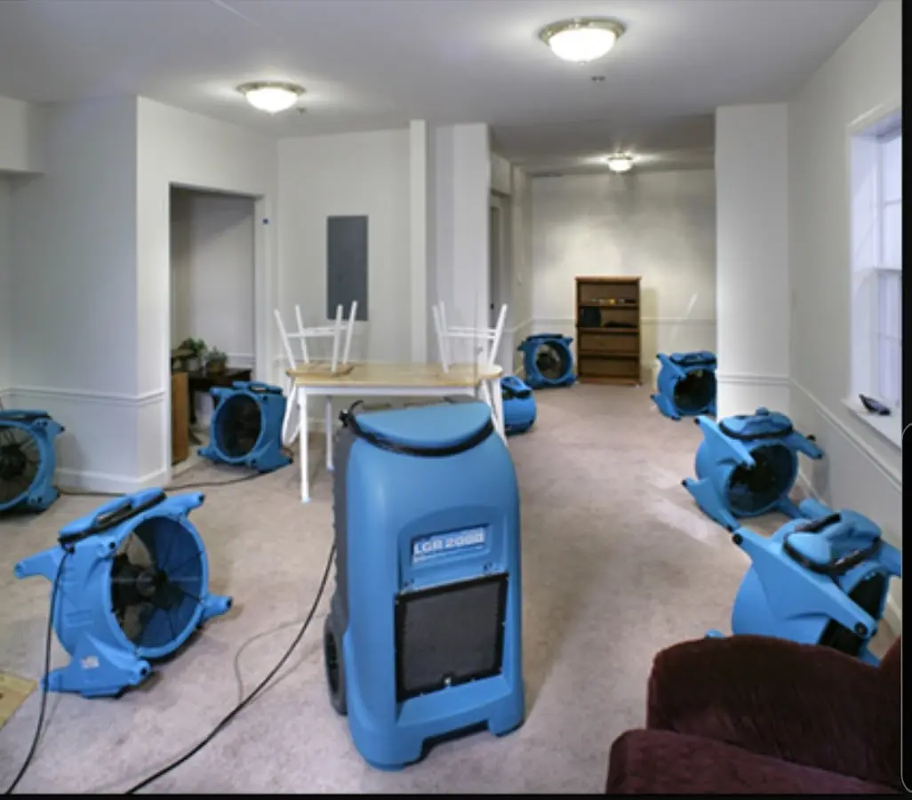 Air movers and dehumidifier setup for Water Extraction & Removal in Rio Rancho